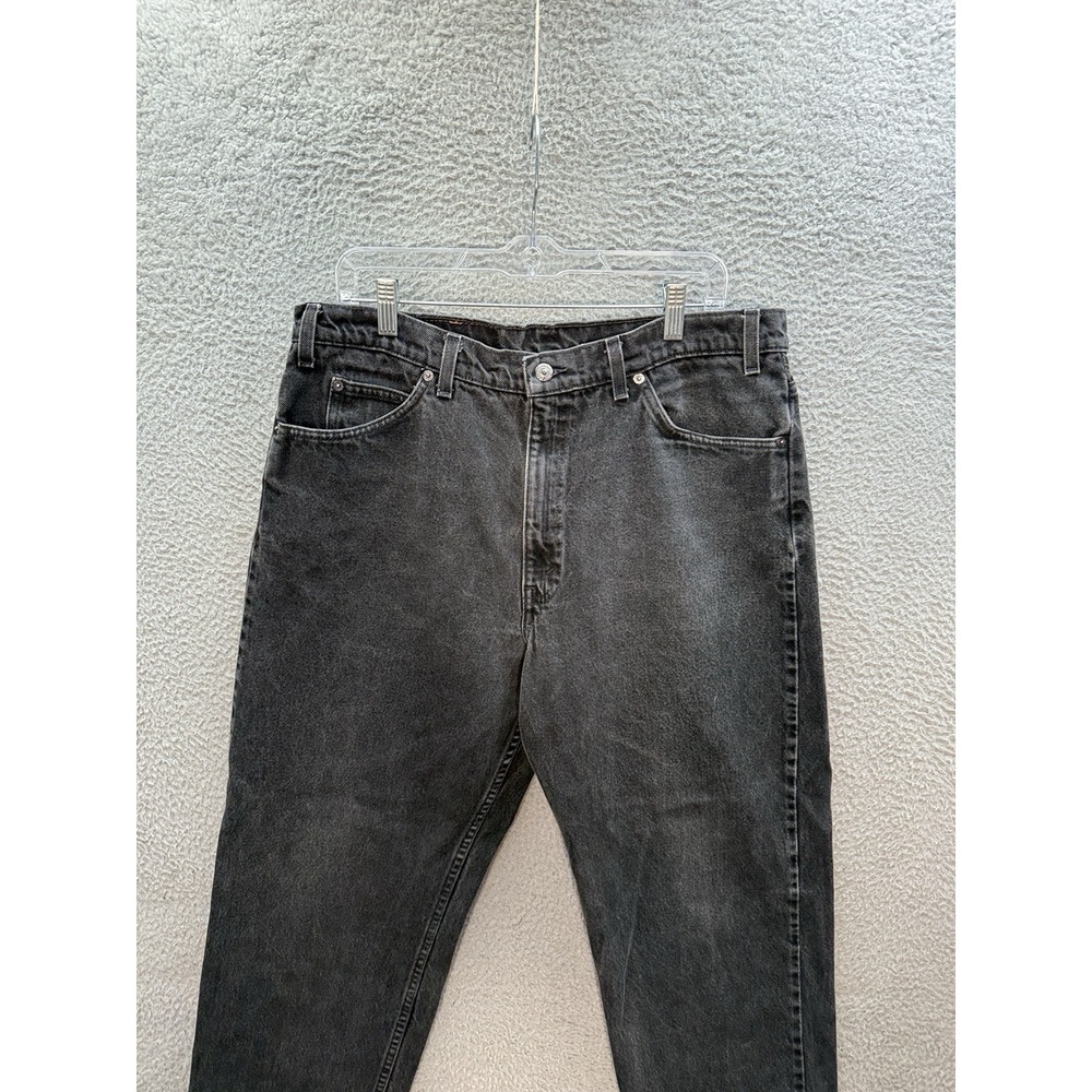 Vintage Levis 553 Jeans Mens 38x29 Black Relaxed White Tab Workwear Grunge 90s - Picture 9 of 13